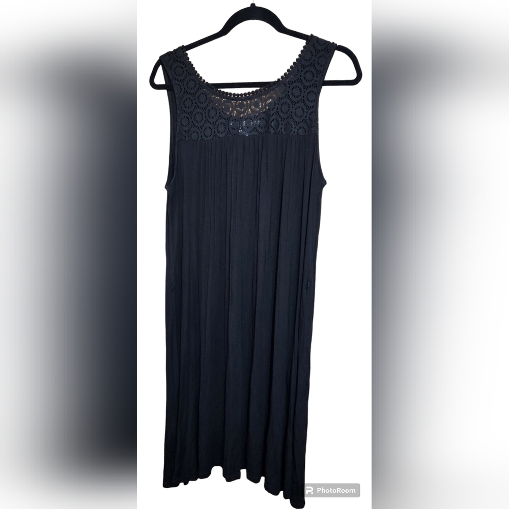 Beautiful Lace Detail Sleeveless Dress, sz Lg, NWOT